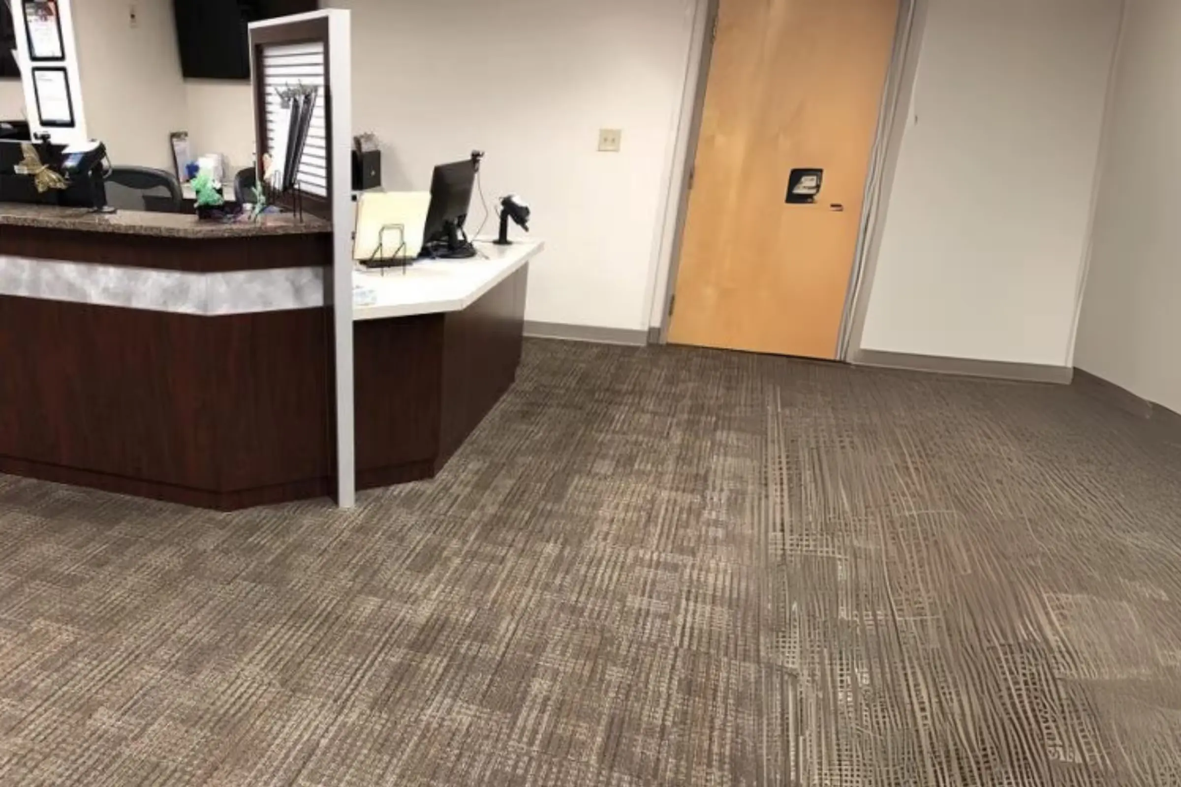 After commercial carpet cleaning