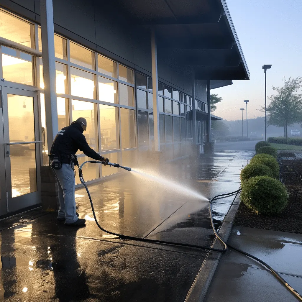 Commercial pressure washing